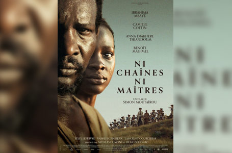 Affiche du film " Ni maitres, ni chaines" . En gros plan les deux acteurs principaux .