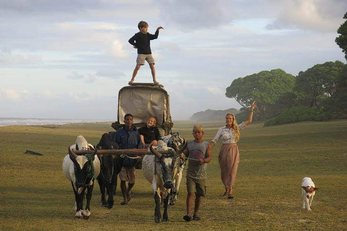 Photo de la famille Poussin à Madagascar.