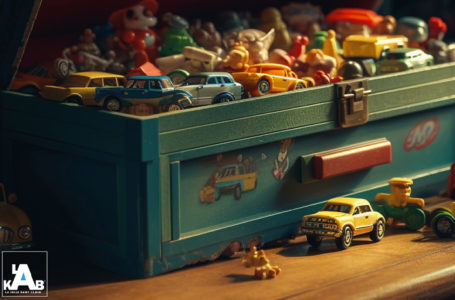Coffre rempli de jouets pour enfants.