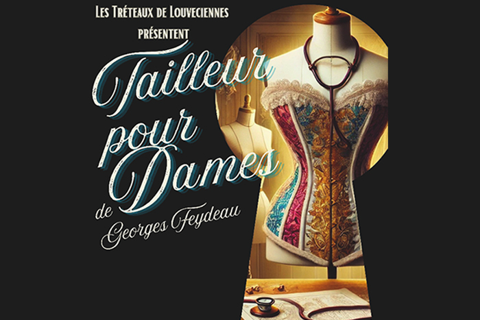 Affiche de la pièce de théâtre "Tailleur pour Dames".